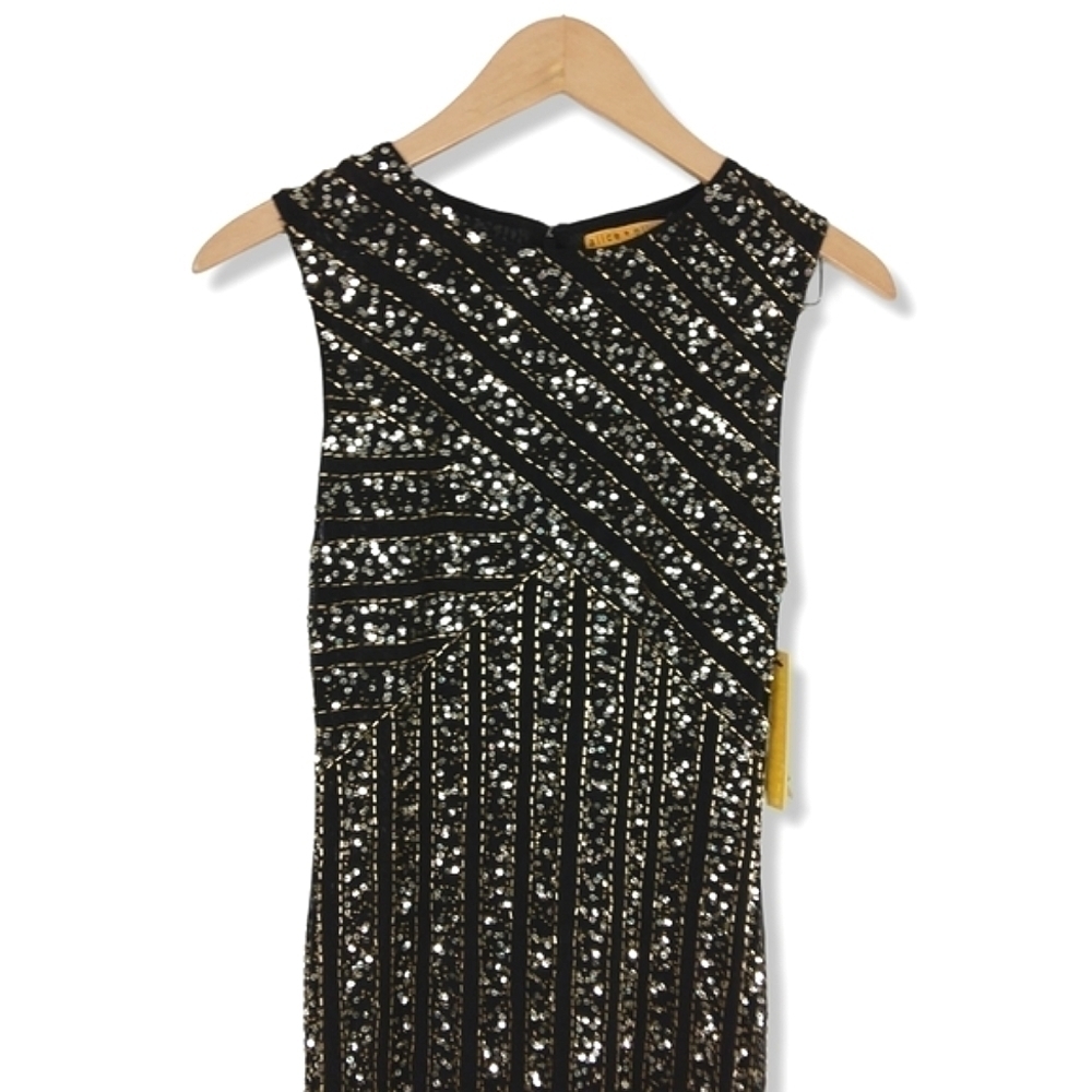 NWT Alice + Olivia Embelished Dress Size 4 Retail $595 - Picture 4 of 11